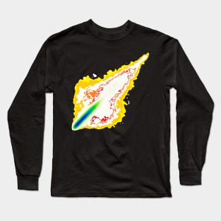 Impact Event | Flaming Inferno Asteroid Yellow Orange Red Long Sleeve T-Shirt